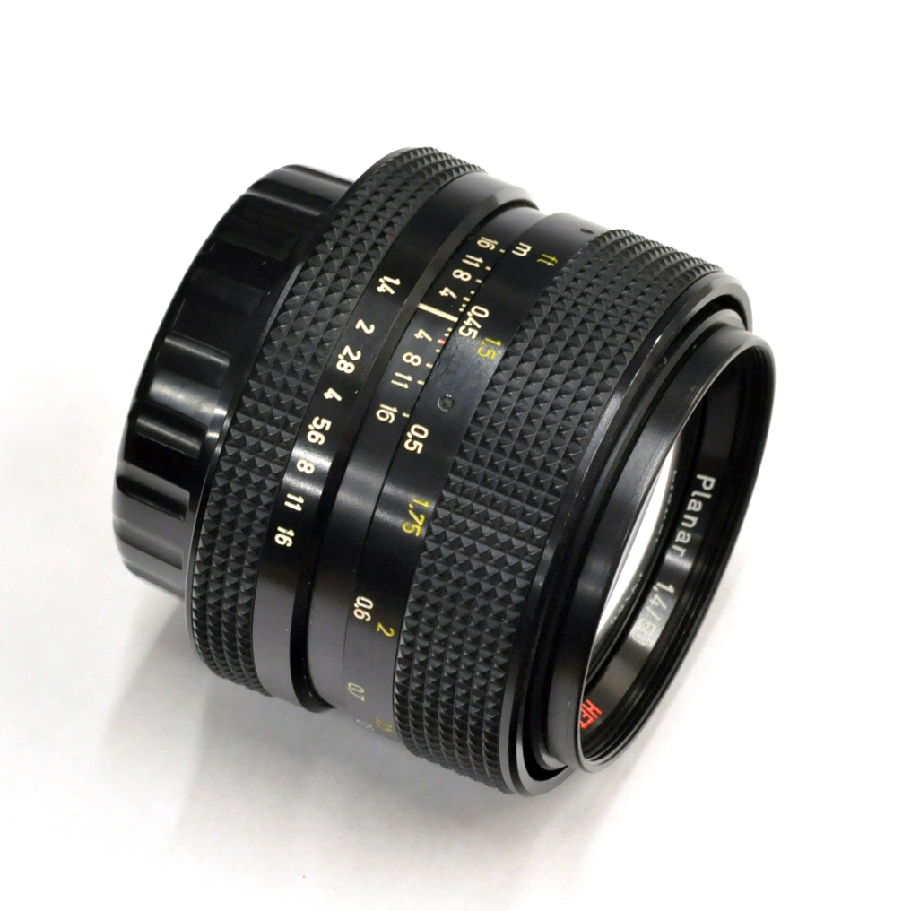 【中古】 カールツァイス プラナー HFT 50mm F1.4 ローライQBM:２ピン型マウント 西ドイツ製 Carl Zeiss Planar Rollei 中古交換レンズ K4009