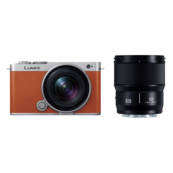《予約商品》 パナソニック LUMIX DC-S9W-D / ダブルレンズキット / キャメルオレンジ / PANASONIC ルミックス ミラーレス一眼カメラ
