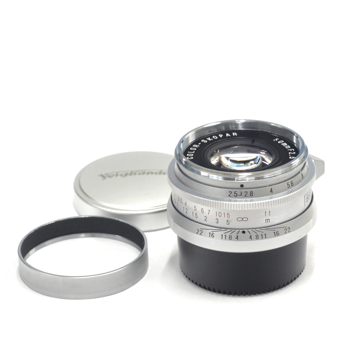【中古】 フォクトレンダー カラースコパー 50mm F2.5 シルバー ライカL39スクリューマウント Voigtlander COLOR-SKOPAR 中古交換レンズ 66850