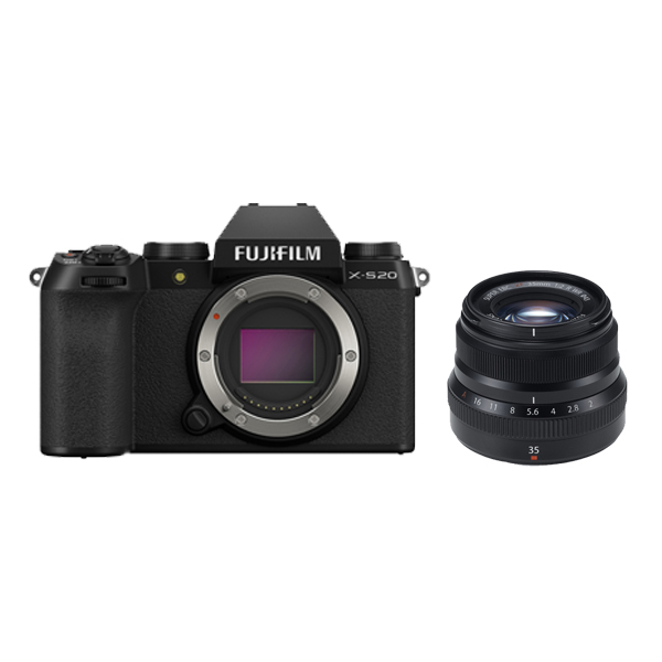 【八百富オリジナルセット】 フジフイルム FUJIFILM X-S20 + XF35mm F2 R WR ブラック / 日英2言語設定モデル