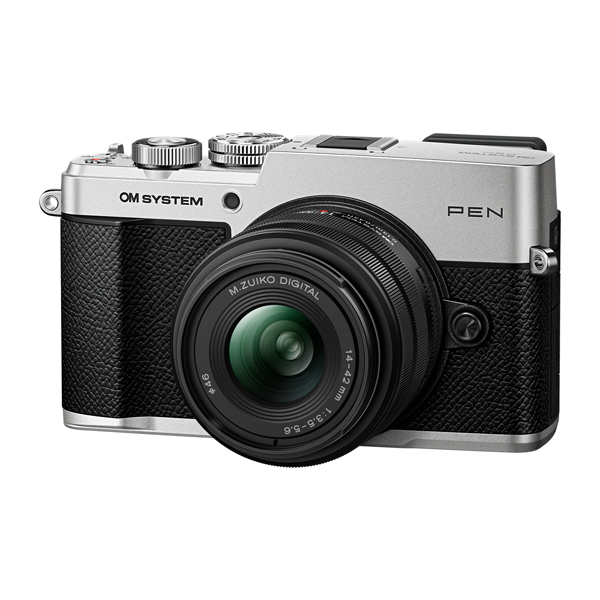 《新製品予約》 OM SYSTEM PEN / 14-42mm F3.5-5.6 III レンズキット / シルバー / ミラーレス一眼カメラ